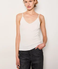 Etam 100% Cotton Camisole ECRU Fashion