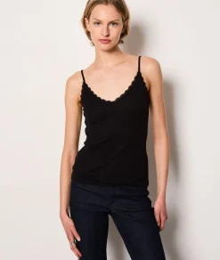 Etam 100% Cotton Camisole BLACK Sale