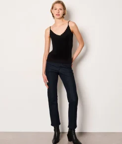 Etam 100% Cotton Camisole BLACK Sale