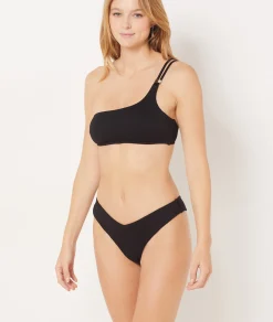 Etam Asymmetric Bikini Top Bralette BLACK Shop