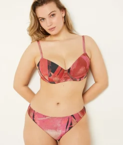 Etam Balconette glitter bikini top BrickBackgroundPrint Sale