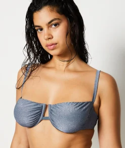 Etam Balconette Iridescent Bikini Top LIGHTGREY Best Sale
