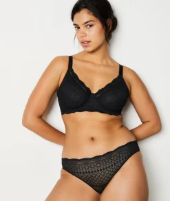 Etam Balconette Minimizer Bra with -1 Size Effect NOIR New