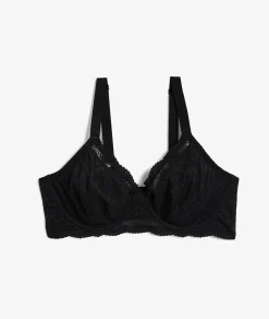 Etam Balconette Minimizer Bra with -1 Size Effect NOIR New