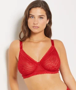 Etam Balconette Minimizer Bra with -1 Size Effect BLACK Cheap
