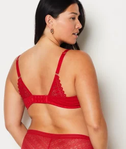 Etam Balconette Minimizer Bra with -1 Size Effect RED Shop
