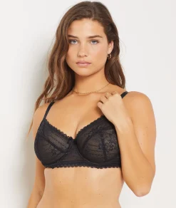 Etam Balconette Minimizer Bra with -1 Size Effect BLACK Clearance