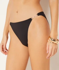 Etam Bikini Bottom with Jewellery Details BLACK Shop