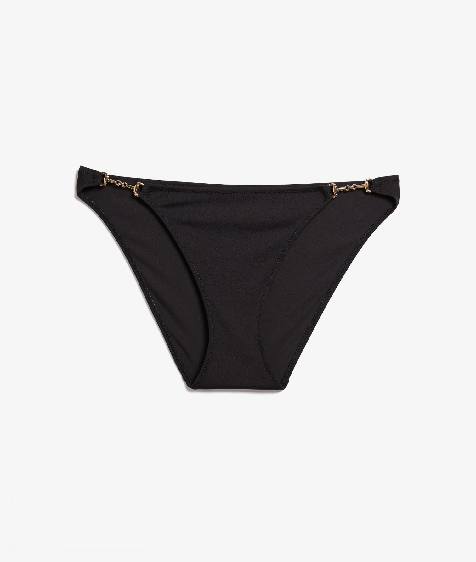 Etam Bikini Bottom with Jewellery Details BLACK Shop