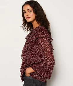 Etam Blouse à motifs avec volants IMPFDBRIQUE Hot