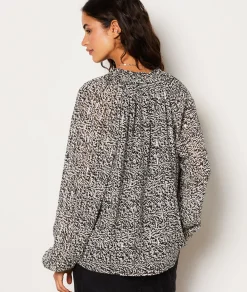 Etam Blouse fluide à motifs IMPFDNOIR Clearance