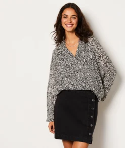 Etam Blouse fluide à motifs IMPFDNOIR Clearance
