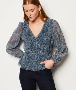 Etam Blouse manches longues irisée IMPFDMARINE Online