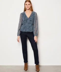 Etam Blouse manches longues irisée IMPFDMARINE Online