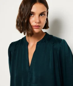 Etam Blouse satinée manches longues BLEUCANARD Store