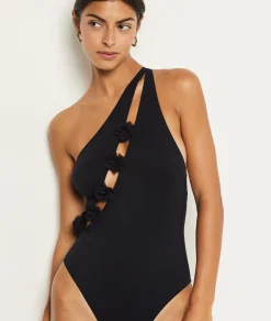 Etam Body asymétrique détails fleurs NOIR Online