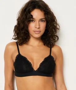 Etam Bra N.8 - The Wireless Triangle with Spacer Cups BLACK Flash Sale