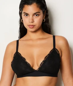 Etam Bra N.8 - The Wireless Triangle with Spacer Cups BLACK Flash Sale