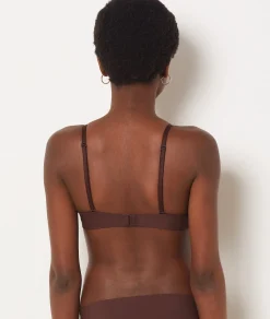 Etam Bra No. 4 - Lightly Lined Demi Bra CHOCOLAT Cheap