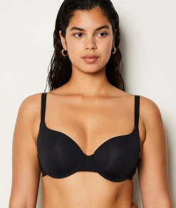 Etam Bra No. 4 - Lightly Lined Demi Bra BLACK Discount
