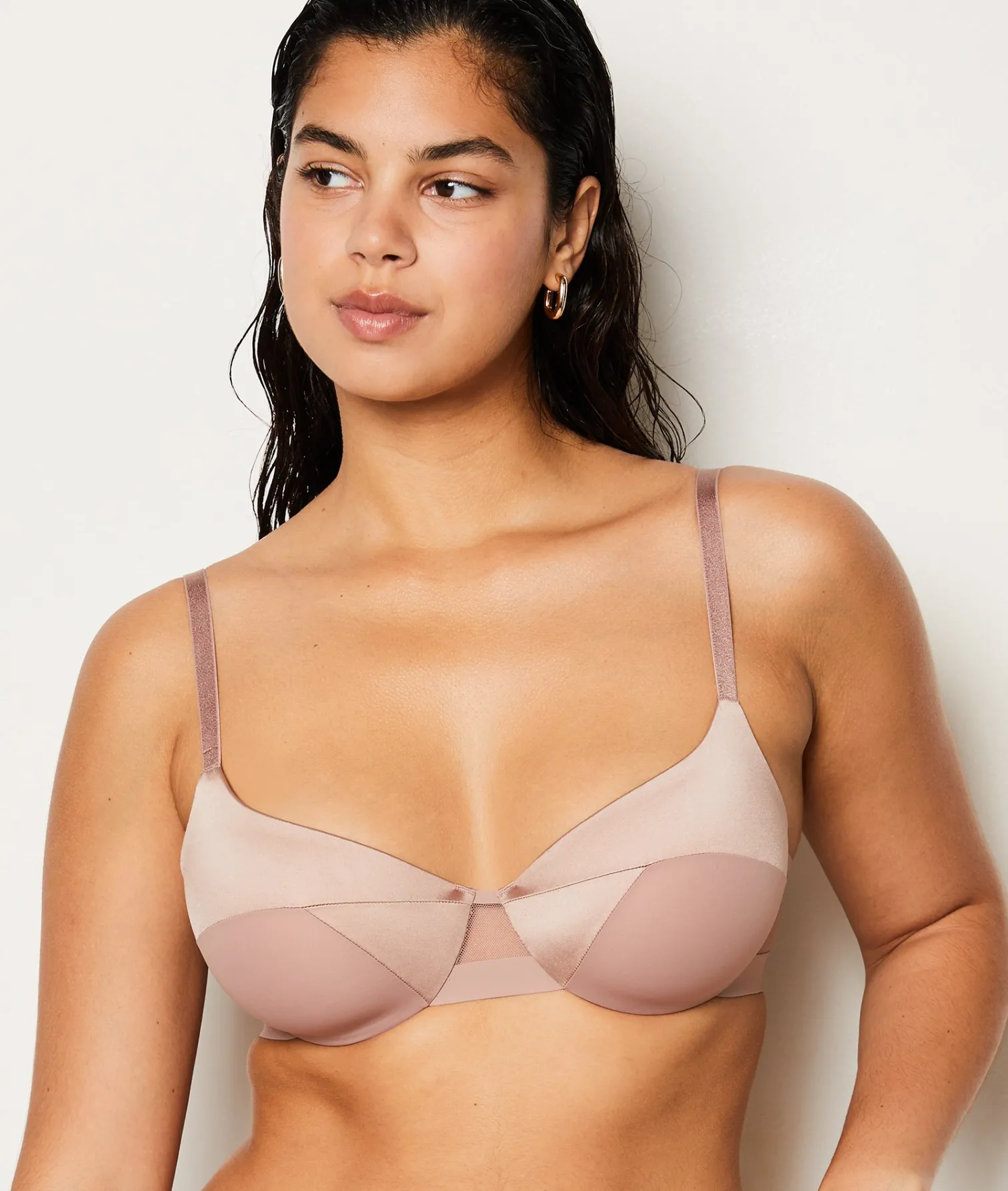 Etam Bra No. 4 - Lightly Lined Demi Bra TAUPE Hot