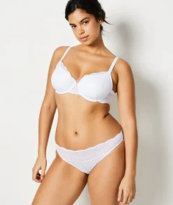 Etam Bra No. 4 - Lightly Lined Demi Bra BLANC Fashion