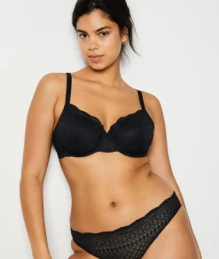 Etam Bra No. 4 - Lightly Lined Demi Bra NOIR Fashion
