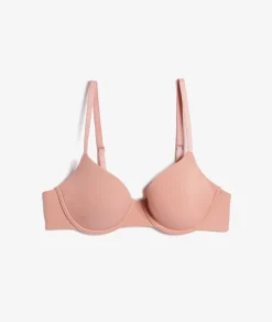 Etam Bra No. 4 - Lightly Lined Demi Bra ROSE Flash Sale