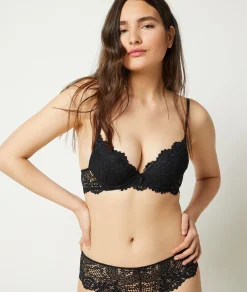 Etam Bra No. 2 - Plunging Push-Up BLACK New