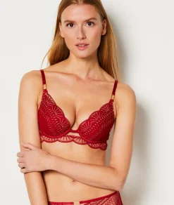 Etam Bra No. 2 - Plunging Push-Up ROUGE Best Sale