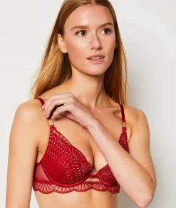 Etam Bra No. 2 - Plunging Push-Up ROUGE Best Sale
