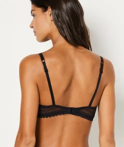 Etam Bra No. 2 - Plunging Push-Up BLACK Hot