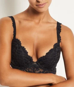 Etam Bra No. 2 - Plunging Push-Up IMPFDBLACK Sale