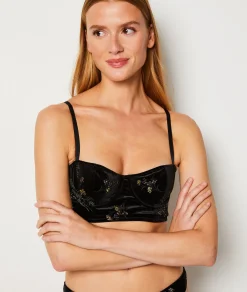 Etam Bra No. 9 - The Balconette Bustier BLACK Sale
