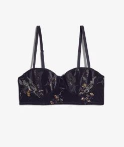 Etam Bra No. 9 - The Balconette Bustier BLACK Sale