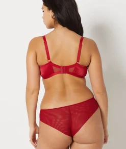 Etam Bra No. 9 - The Balconette Bra RED Fashion