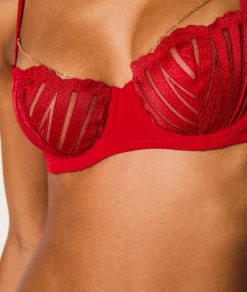 Etam Bra No. 9 - The Balconette Bra ROUGE New