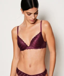 Etam Bra No. 2 - The Iridescent Plunge Push-Up PRUNE Clearance