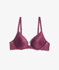 Etam Bra No. 2 - The Iridescent Plunge Push-Up PRUNE Clearance