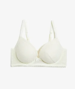 Etam Bra No. 5 - The Lightly Lined Plunge Bra ECRU Clearance