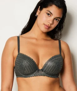 Etam Bra No. 5 - The Lightly Lined Plunge Bra GREEN Best Sale
