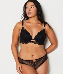 Etam Bra No. 5 - The Lightly Lined Plunge Bra BLACK Store