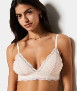 Etam Bra No. 8 - The Wireless Triangle Bra ROSEPOUDRE Flash Sale