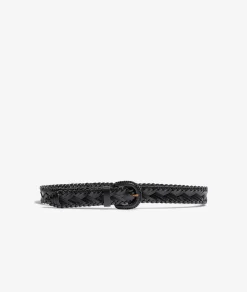 Etam Braided leather belt BLACK Discount