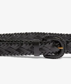 Etam Braided leather belt BLACK Discount