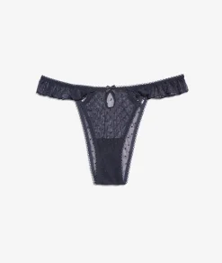 Etam Brazilian Brief in Tulle MARINE New