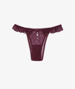 Etam Brazilian Brief in Tulle GARNETBORDEAUX Shop