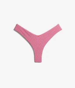 Etam Brazilian High-Leg Bikini Bottom with Pattern ROSE Outlet