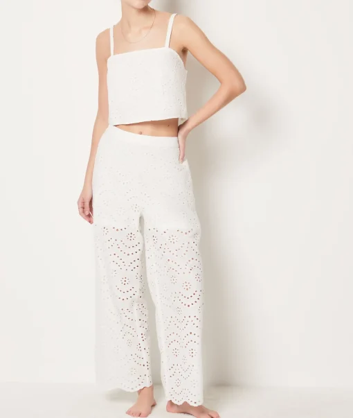 Etam Broderie Anglaise Trousers WHITE Shop