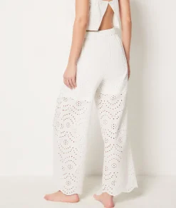 Etam Broderie Anglaise Trousers WHITE Shop